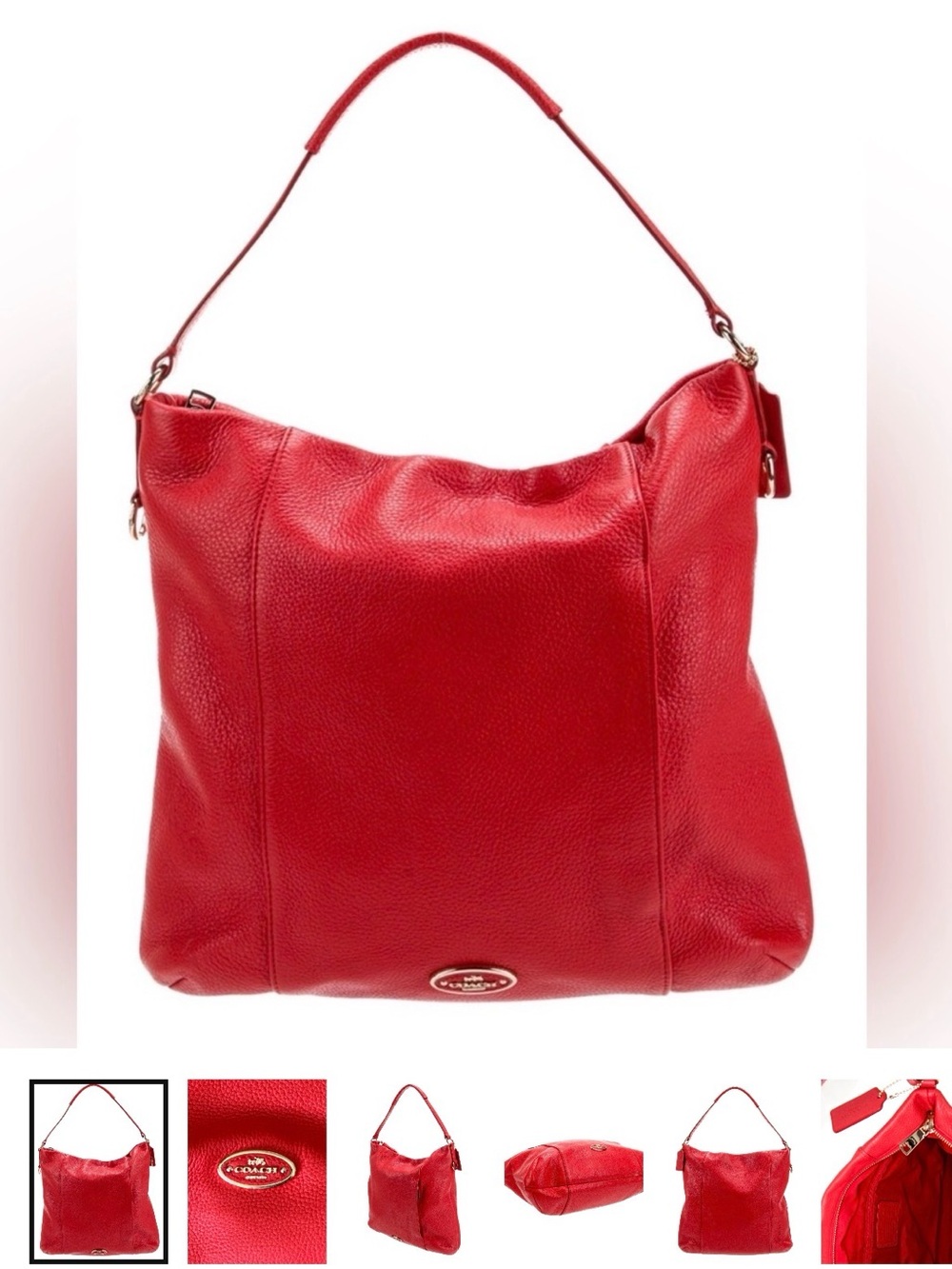 Coach orange red handbag